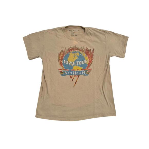VAN HALEN Men's Tshirt Tee Shirt Medium Vintage Look Of  1979 Tour - Picture 1 of 7